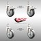 Service Caster 4 Inch 316SS Thermoplastic Rubber 3/8 Inch Threaded Stem Caster Lock Brake, 2PK SS316TSTTL20S414-TPRB-381615-2-S2 - alternate 1